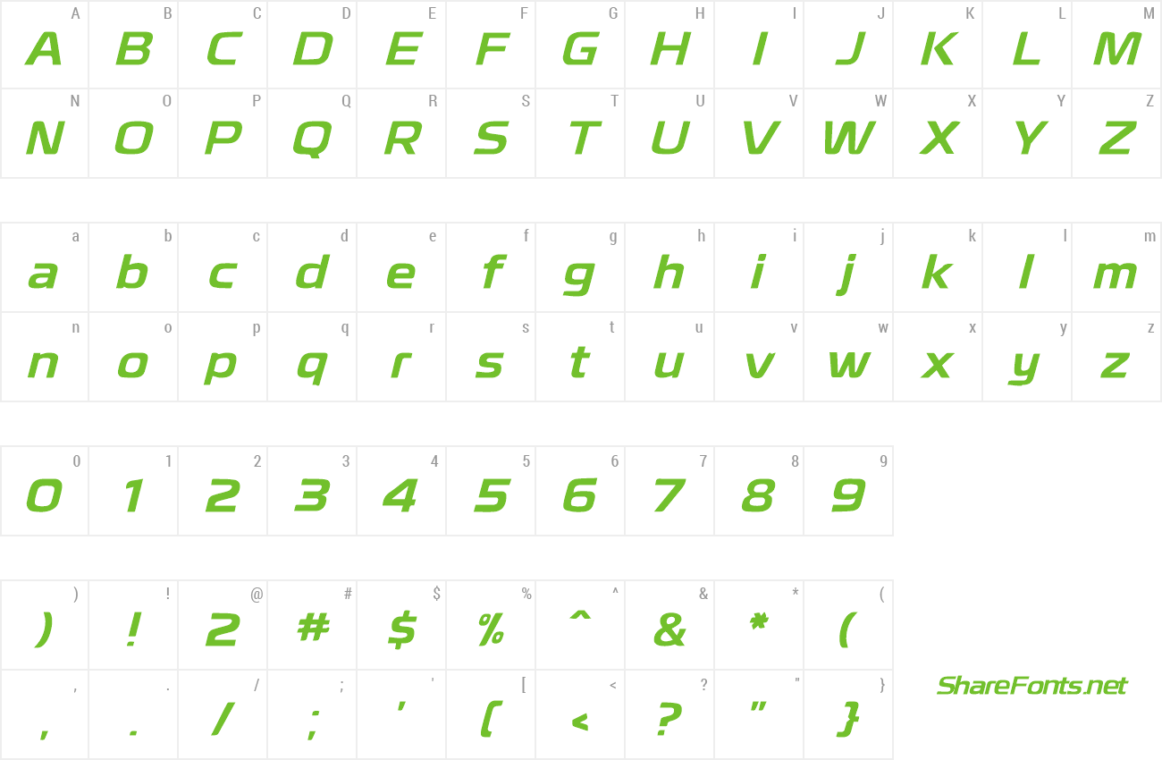 Font Airlash Raiders preview